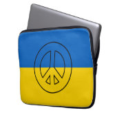 ukrainisches Friedenszeichen Laptopschutzhülle (Vorderseite Links)