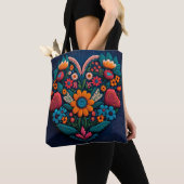 Ukrainisches Herz der Blume Tasche (Von Nahem)