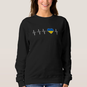 Ukrainisches Herzschlag I Liebe Ukraine Flag Herz Sweatshirt