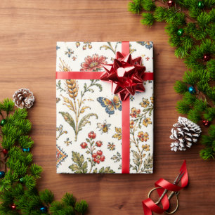 Ukrainisches Kreuzstichmuster-Wrap-Papier Geschenkpapier