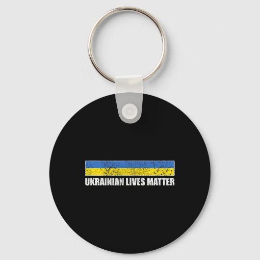 Ukrainisches Leben Problem Ukraine-Flagge  Schlüsselanhänger (Vorderseite)