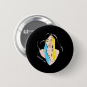 Ukrainisches Mädchen Frauen Button (Vorne & Hinten)