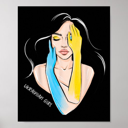 Ukrainisches Mädchen Frauen Poster (Vorne)