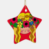 Ukrainisches Mädchen Keramik Ornament (Rechts)