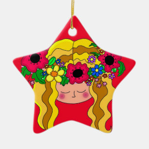 Ukrainisches Mädchen Keramik Ornament