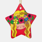 Ukrainisches Mädchen Keramik Ornament (Links)