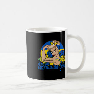 Ukrainisches Mädchen Ukraine Frau Ukrainer Flagge  Kaffeetasse