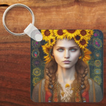 Ukrainisches Mädchen von Amulets & Sonnenblumen