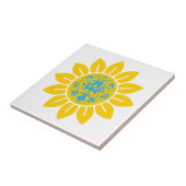 Ukrainisches Muster in Sonnenblumen Fliese (Seite)