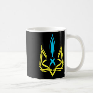 Ukrainisches Nationalemblem Gelbe Blaue Farben - U Kaffeetasse
