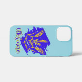 Ukrainisches Nationalsymbol tryzub aus Weizenohr iPhone Hülle (Rückseite (Horizontal))