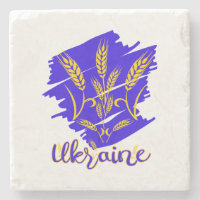 Ukrainisches Nationalsymbol tryzub aus Weizenohr