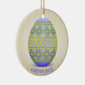 Ukrainisches Ostereier (Pysanka) Design Keramik Or Keramik Ornament (Rechts)