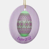 Ukrainisches Ostereier (Pysanka) Keramik Ornament (Rechts)