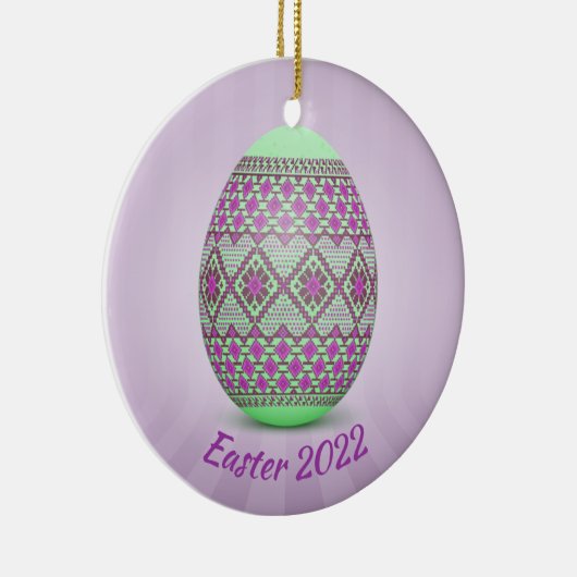 Ukrainisches Ostereier (Pysanka) Keramik Ornament (Rechts)