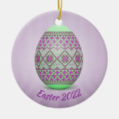 Ukrainisches Ostereier (Pysanka) Keramik Ornament (Vorne)