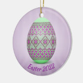 Ukrainisches Ostereier (Pysanka) Keramik Ornament (Links)