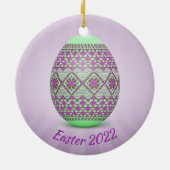 Ukrainisches Ostereier (Pysanka) Keramik Ornament (Hinten)