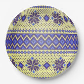 Ukrainisches Ostereier (Pysanka) Papiere Teller (Vorderseite)