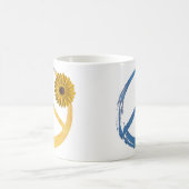 Ukrainisches PEACE Symbol Zeichen Sonnenblume Ukra Kaffeetasse (Mittel)