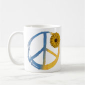 Ukrainisches PEACE Symbol Zeichen Sonnenblume Ukra Kaffeetasse (Links)