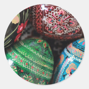 Ukrainisches pysanky - Ostereier Runder Aufkleber