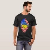 Ukrainisches Shirt Super Ukraine USA Flag Roots Uk (Vorne ganz)