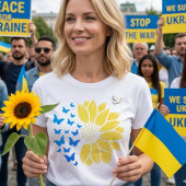 Ukrainisches Sonnenblumen T-Shirt