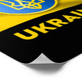 Ukrainisches Staatssymbol - Ukraine-Flagge Poster (Ecke)