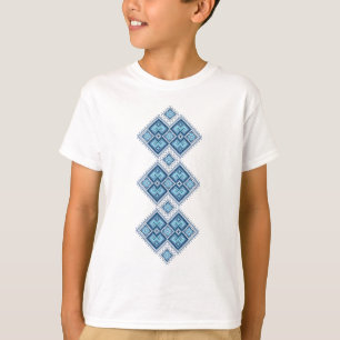 Ukrainisches Stickereiblau vyshyvanka T-Shirt