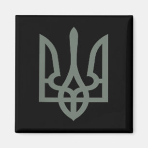 Ukrainisches Trident Symbol Tryzub Emblem Magnet