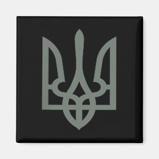 Ukrainisches Trident Symbol Tryzub Emblem Magnet (Vorne)