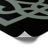 Ukrainisches Trident Symbol Tryzub Emblem Poster (Ecke)