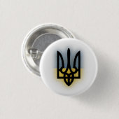 Ukrainisches Tryzub-Button Button (Vorne & Hinten)