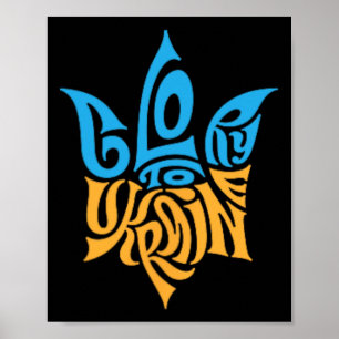 Ukrainisches Tryzub-Symbol - Ukraine Dreizack Poster