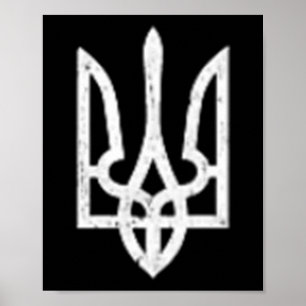 Ukrainisches Tryzub-Symbol - Ukraine Dreizack Poster