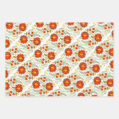 Ukrainisches Volksblumenmuster. Ukraine Geschenkpapier Set (Vorderseite)