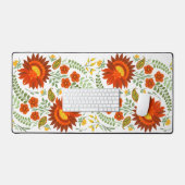 Ukrainisches Volksblumenmuster. ukrainischer Stil Schreibtischunterlage (Tastatur & Maus)