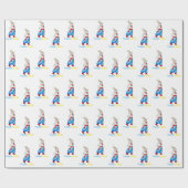 Ukrainisches VolkskKostüm Wasserfarbengeziertes Ka Geschenkpapier (Flach)