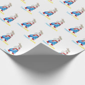 Ukrainisches VolkskKostüm Wasserfarbengeziertes Ka Geschenkpapier (Ecke)