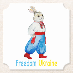 Ukrainisches VolkskKostüm Wasserfarbengeziertes Ka Untersetzer