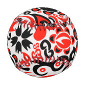 Ukrainisches Volkskunst-Blumenmuster Baseball (Rückseite)