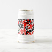Ukrainisches Volkskunst-Blumenmuster Bierglas (Mittel)