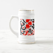 Ukrainisches Volkskunst-Blumenmuster Bierglas (Links)