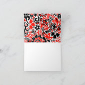 Ukrainisches Volkskunst-Blumenmuster Dankeskarte (Innenseite)