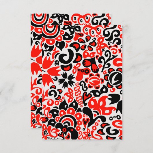 Ukrainisches Volkskunst-Blumenmuster Dankeskarte (Vorne/Hinten)