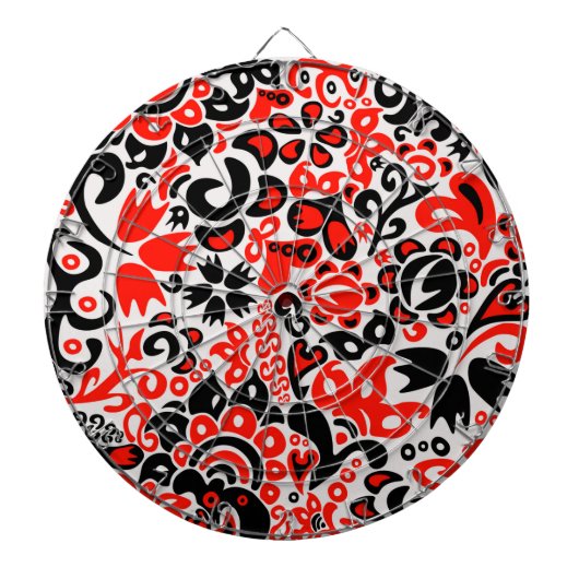 Ukrainisches Volkskunst-Blumenmuster Dartscheibe (vorne)