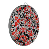 Ukrainisches Volkskunst-Blumenmuster Dartscheibe (Vorderseite Links)