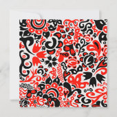 Ukrainisches Volkskunst-Blumenmuster Einladung (Vorderseite)