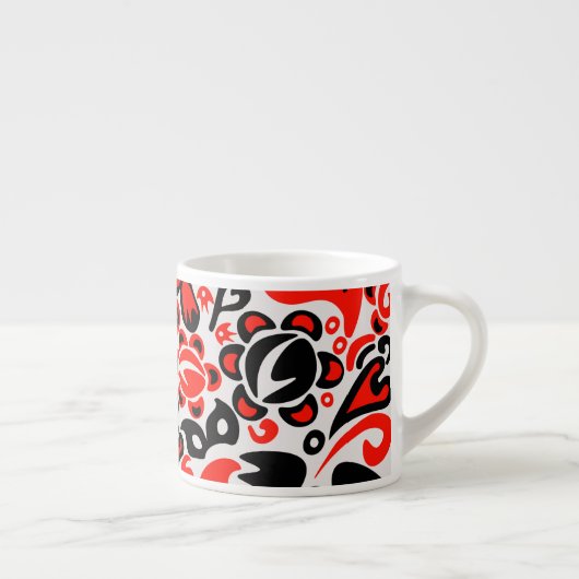 Ukrainisches Volkskunst-Blumenmuster Espressotasse (Rechts)